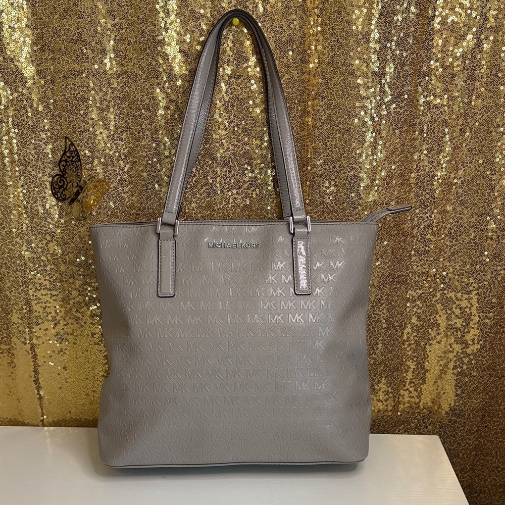 Michael Kors Monogrammed Gray Tote bag
